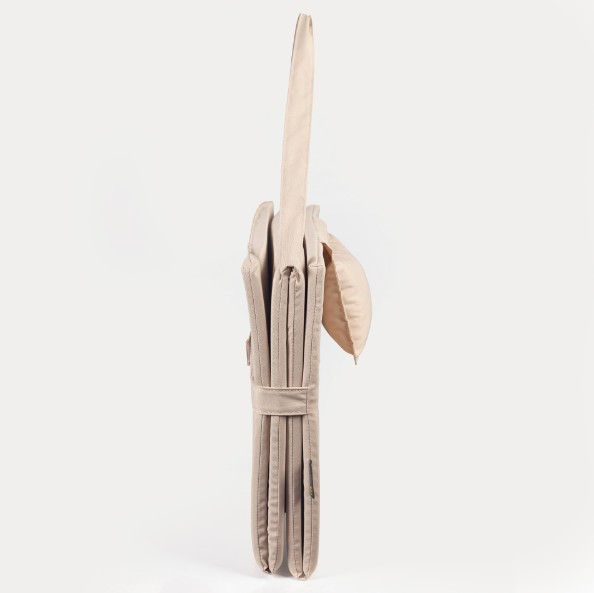 MİNDER ŞEZLONG KATLANIR ÇANTA & YASTIK KREM