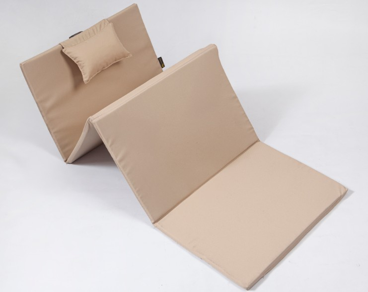 MİNDER ŞEZLONG KATLANIR ÇANTA & YASTIK KREM