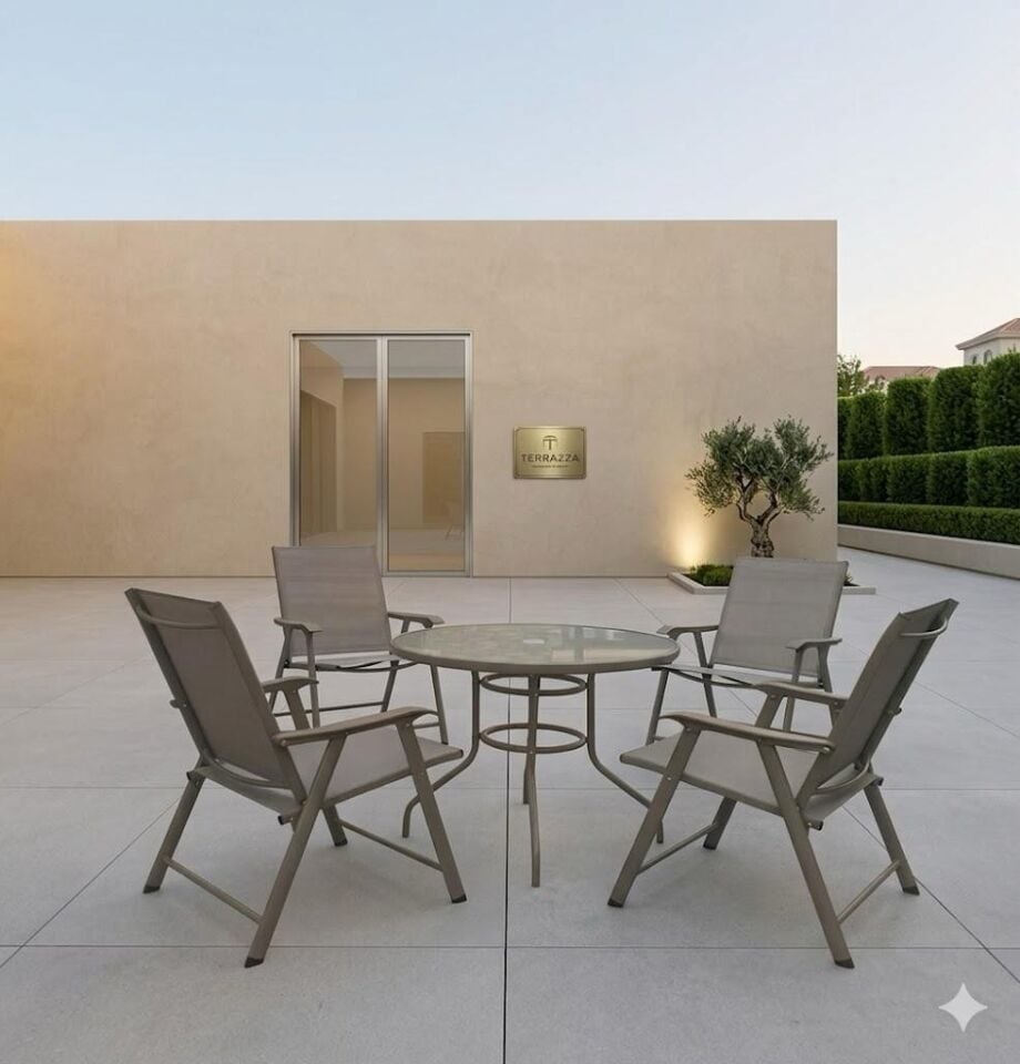 BAHÇE OTURMA GRUBU  KATLANABİLİR 4+1 SET