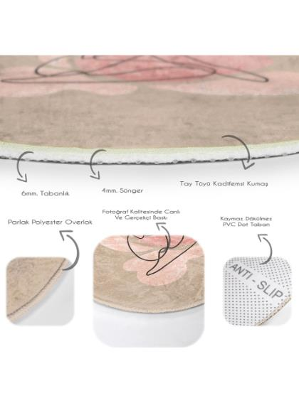 HALI BOHEM KAHVERENGİ YUVARLAK 120CM