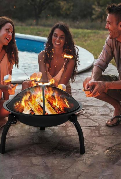 ATEŞ ÇUKURU METAL KATLANABİLİR 4 PRÇ