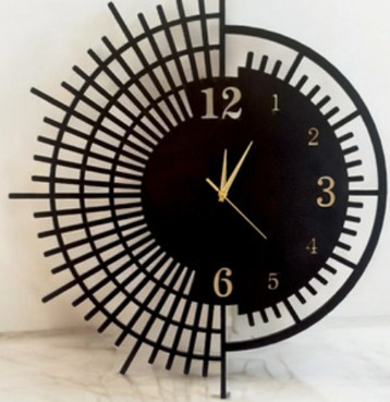 NET*/DUVAR SAATİ AHŞAP 70 CM ANTRASİT