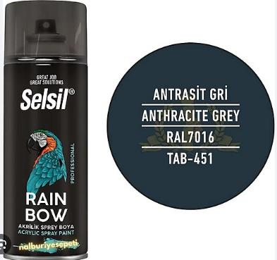 SPREY BOYA AKRİLİK ANTRASİT GRİ 400ML KOLİ/12AD