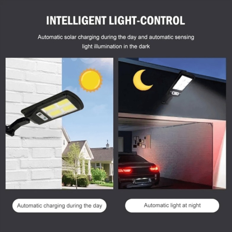 SOLAR DÖRT PANEL KUMANDA SOKAK LAMBA SİYAH TP