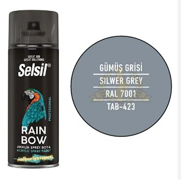 SPREY BOYA AKRİLİK GÜMÜŞ GRİ 7001 400ML KOLİ/12AD