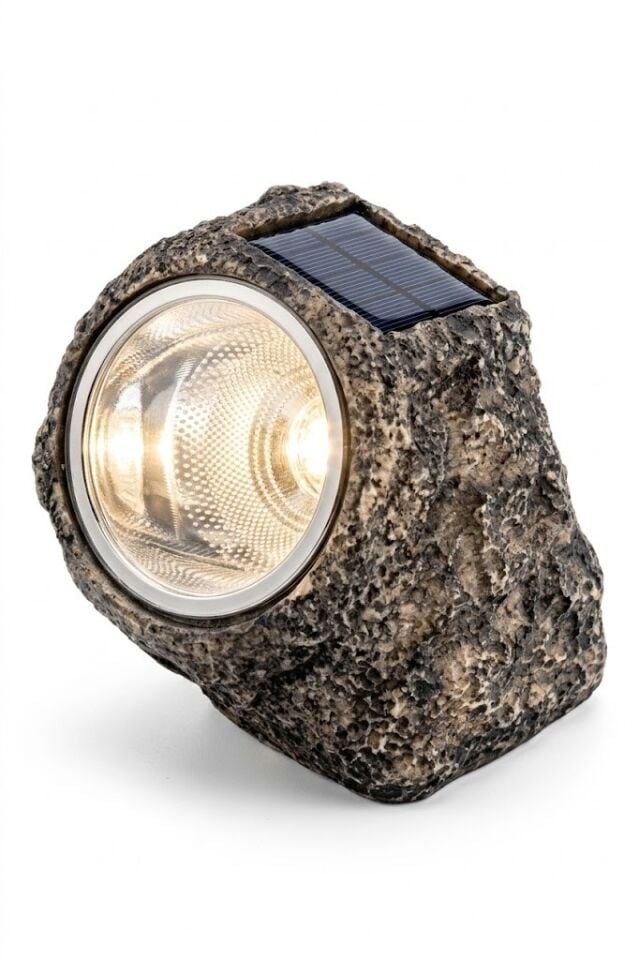 SOLAR BAHÇE LAMBASI SPOT KAYA GÖRÜNÜMLÜ