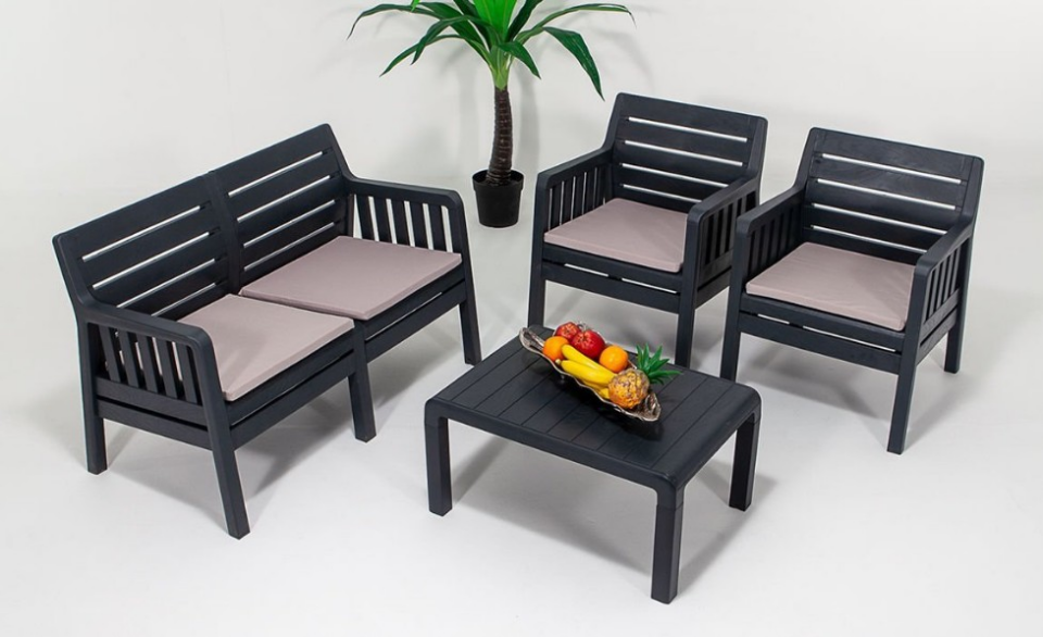 NET*/ OTURMA GRUBU 2+1+1 LARA MİNDERLİ ANTRASİT