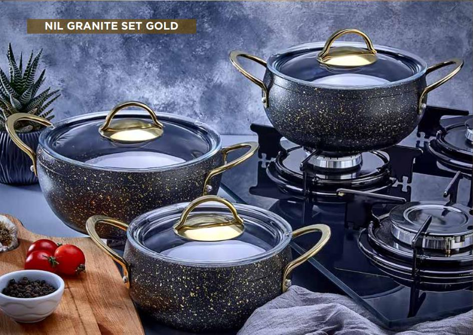 TENCERE GÜVEÇ SETİ 6 PRÇ NİL