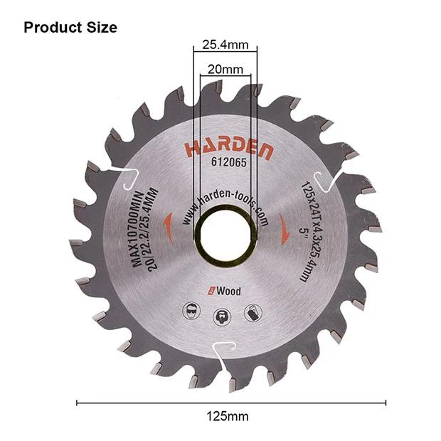 AHŞAP TESTERE BIÇAĞI YUVALAMA 24DİŞ 125MM