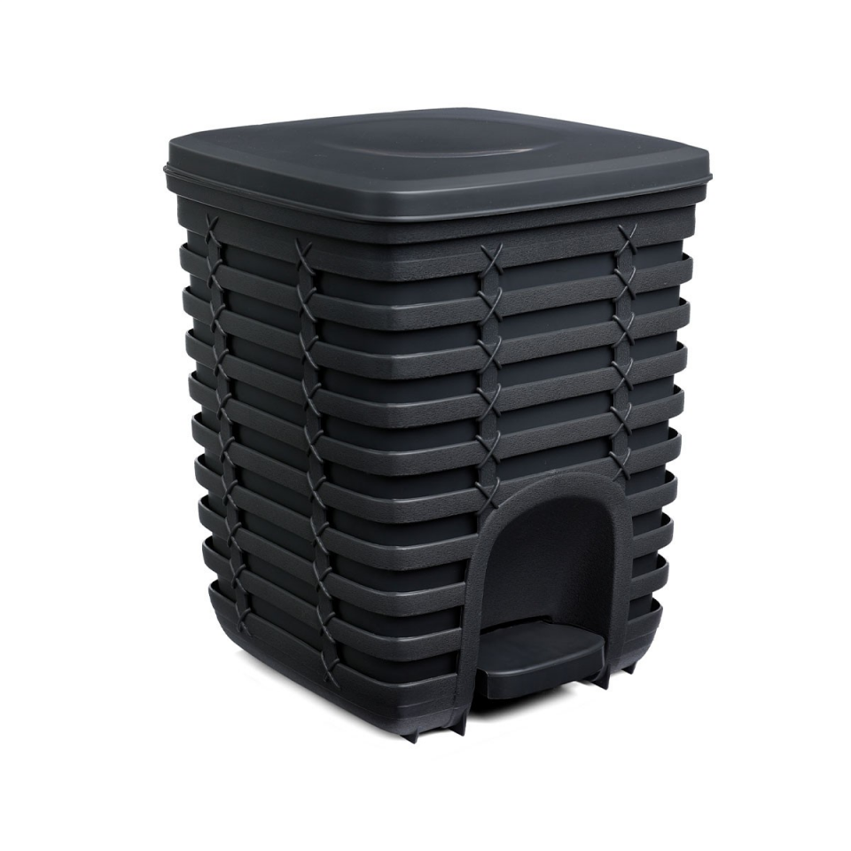 ÇÖP KOVASI PEDALLI PALM ANTRASİT GRİ