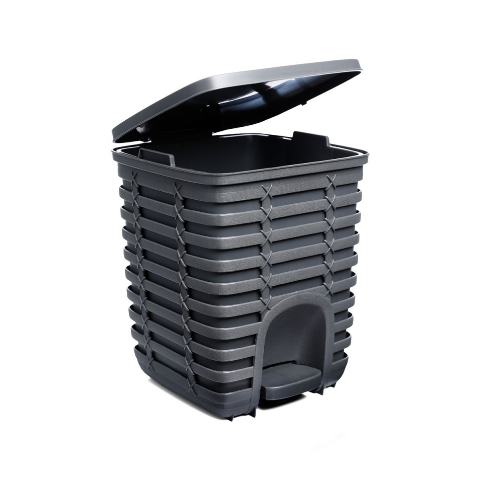 ÇÖP KOVASI PEDALLI PALM ANTRASİT GRİ