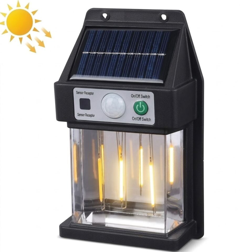 SOLAR BAHÇE DUVAR AYDINLATMA HAREKET SENSÖRLÜR