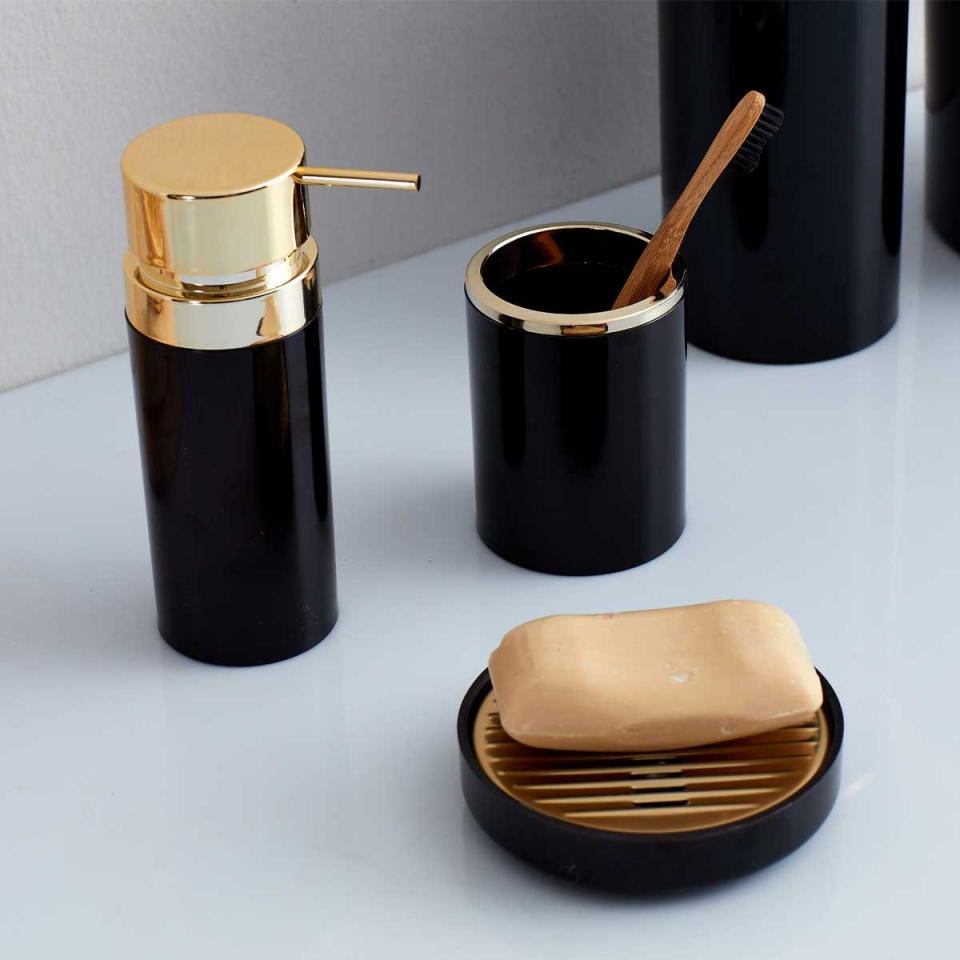 BANYO SETİ LENOX SİYAH-ALTIN