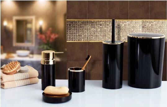 BANYO SETİ LENOX SİYAH-ALTIN