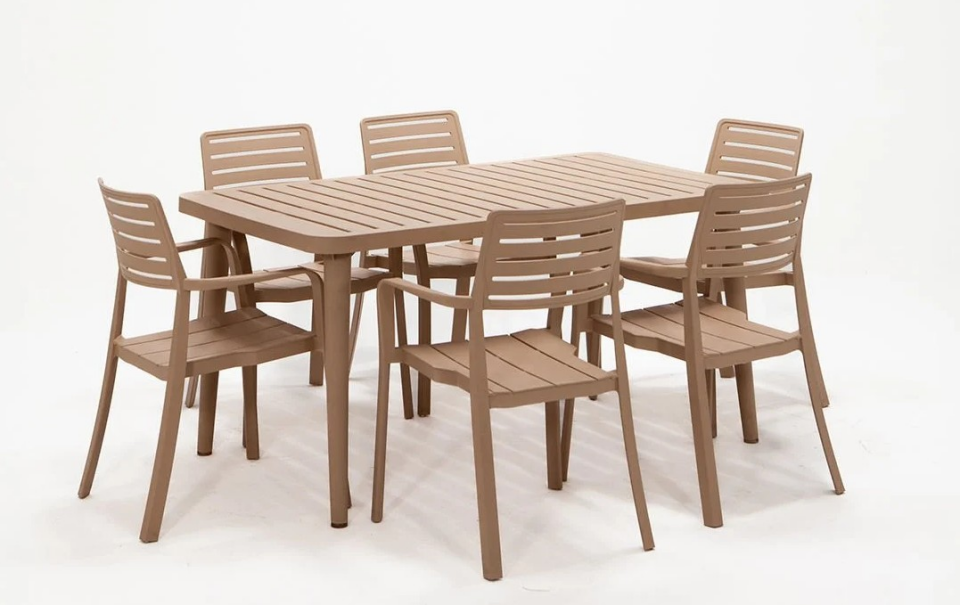 NET*/ MASA LUCIA 6 AD. SANDALYE CAPPUCCINO