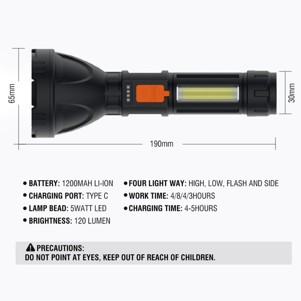 EL FENERİ 120LUMEN 5 WATT LED