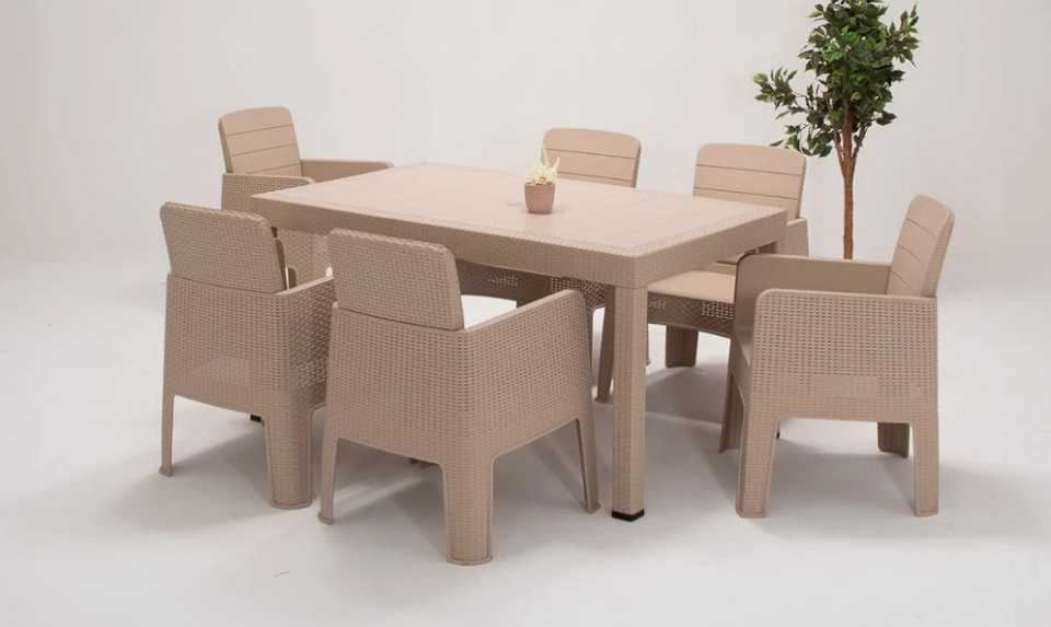 NET*/ MASA RATTAN 6 AD APEX SANDALYE CAPPUCİNO