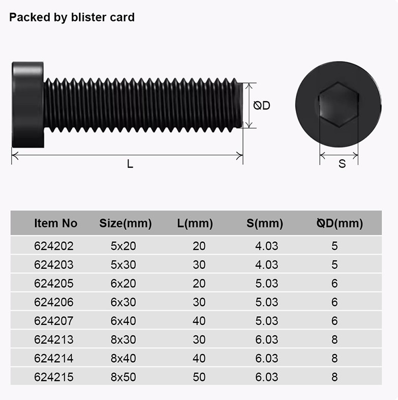 CİVATA SETİ 6 PARÇA 6x30mm