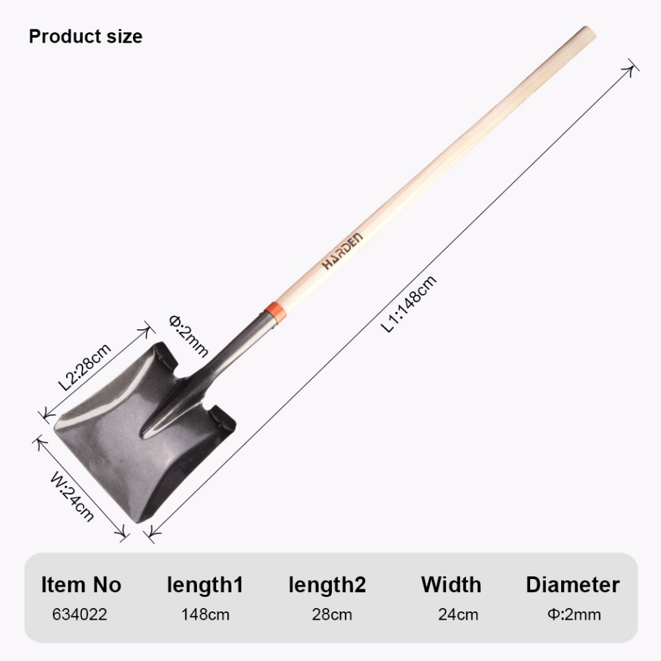 KÜREK UZUN AHŞAP SAPLI KARE