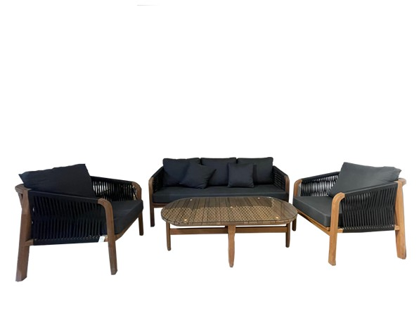 OTURMA GRUBU 5 KİŞİLK MİNDERLİ KREM SİYAH MİRA