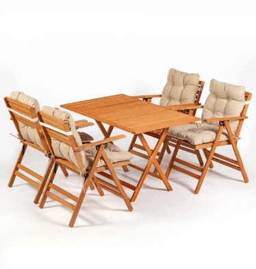 BAHÇE BALKON YEMEK GRUBU MİNDERLİ LORETTA 4+1