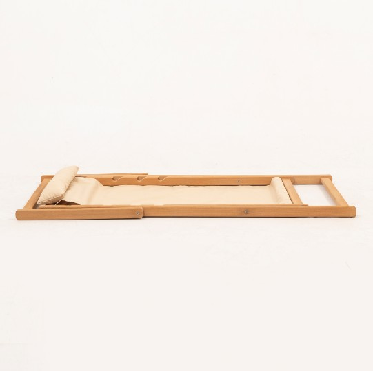 ŞEZLONG SETİ KATLANIR KREM KUMAŞLI NORA 2+1