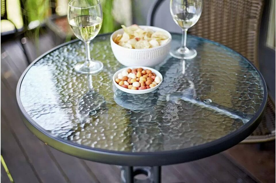 OTURMA SETİ OVAL 2Lİ SANDALYE + 1 BUZLU CAM SEHPA