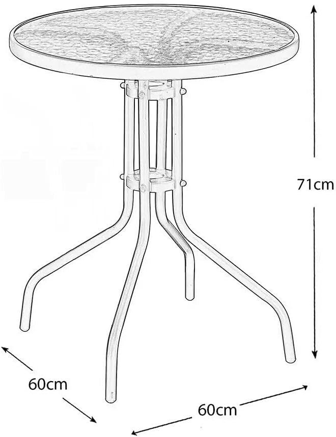OTURMA SETİ OVAL 2Lİ SANDALYE + 1 BUZLU CAM SEHPA