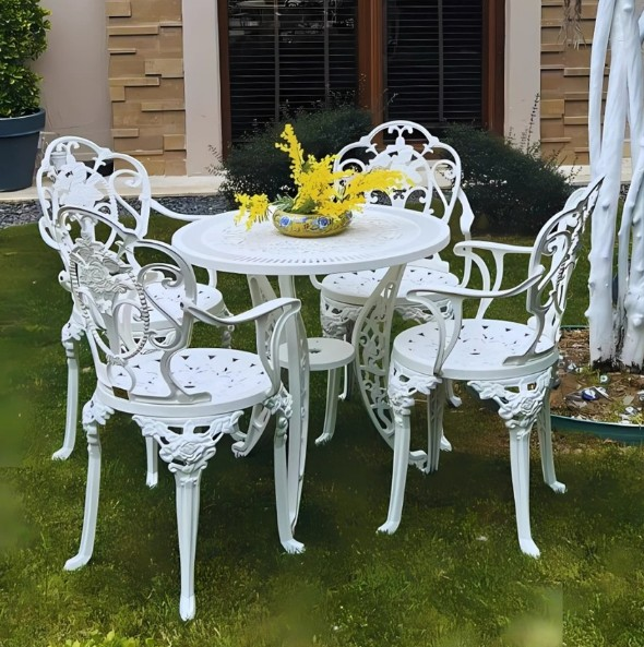 MASA FİSKOS 4 AD. SANDALYE İSTANBUL 60 CM BEYAZ