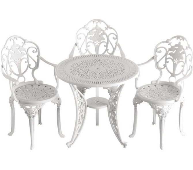 MASA FİSKOS 4 AD. SANDALYE İSTANBUL 60 CM BEYAZ