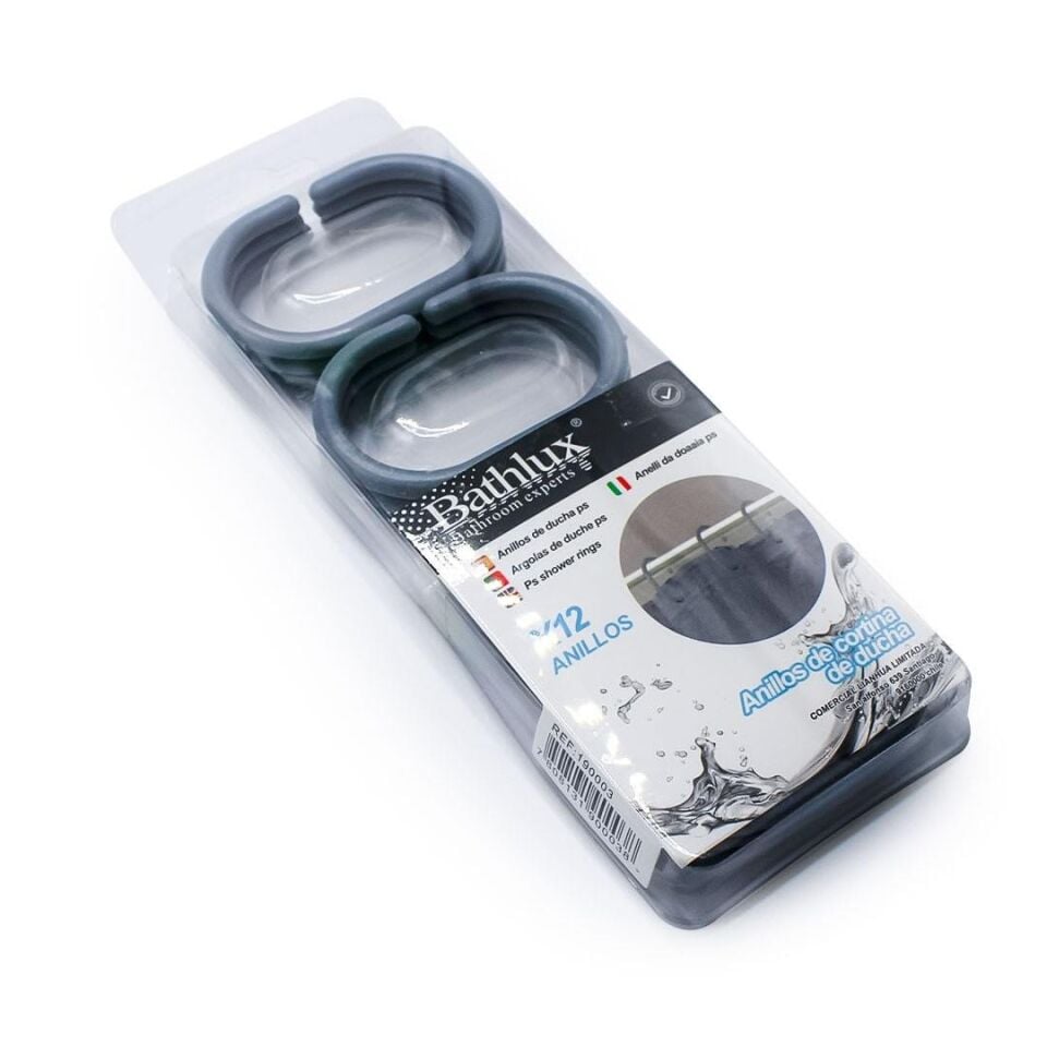 BANYO PERDE HALKASI METALİK MAVİ 12AD/PAKET