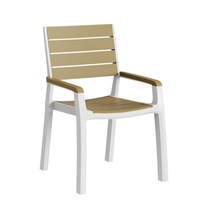 NET*/ SANDALYE KOLTUK PLATİNUM BEYAZ/KAHVERENGİ