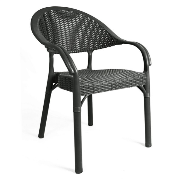 NET*/ SANDALYE KOLTUK RATTAN BAMBU ANTRASİT