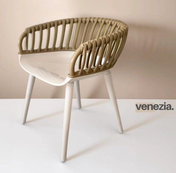 NET*/ SANDALYE VENEZİA BEYAZ/CAPPUCİNO