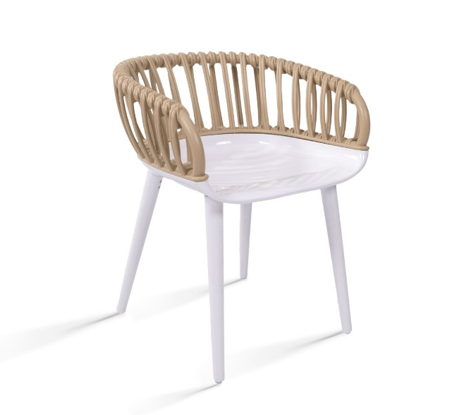 NET*/ SANDALYE VENEZİA BEYAZ/CAPPUCİNO