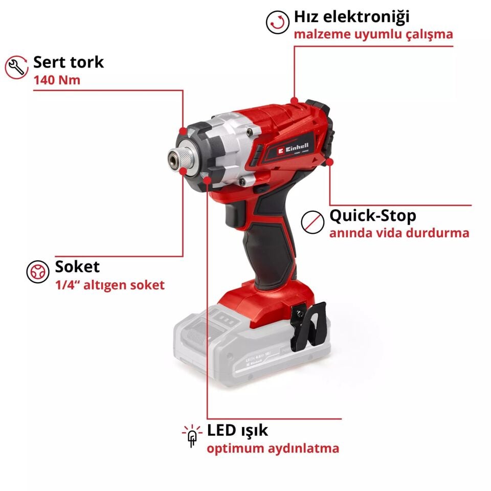 AKÜLÜ DARBELİ VİDALAMA 140NM TE-CI 18/1 Li-Solo