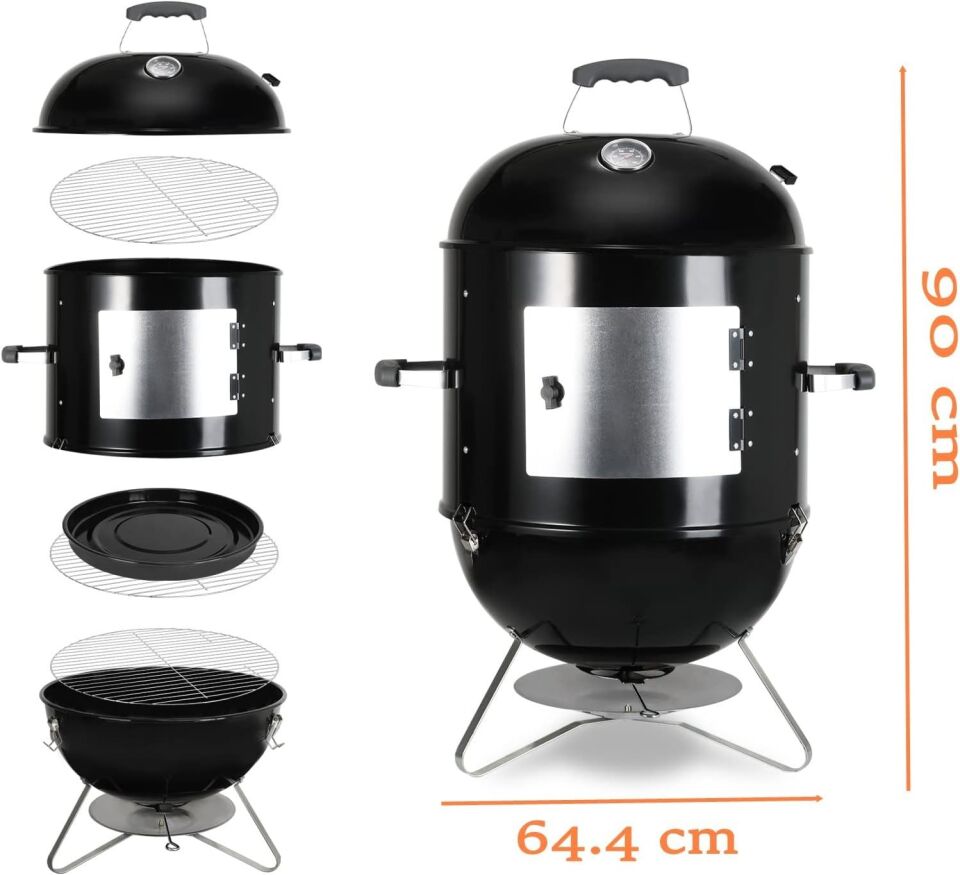 BARBEKÜ DİKEY KÖMÜRLÜ BARBEKÜ SMOKER