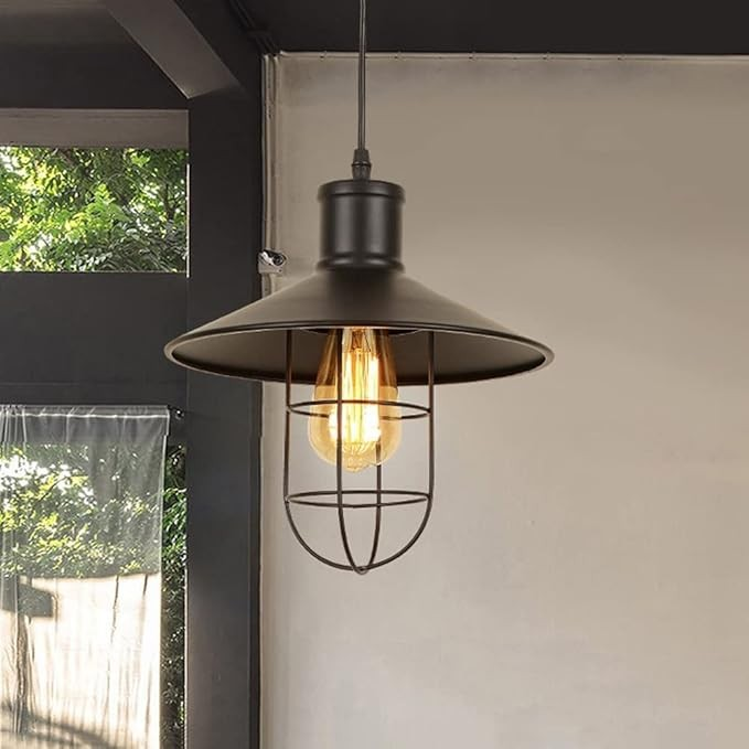 AVİZE RETRO ATEŞ BÖCEĞİ METAL SİYAH 27*30CM TP