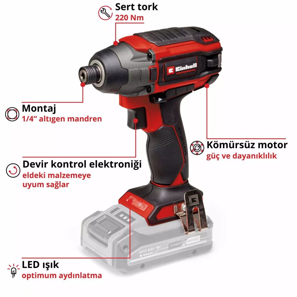 AKÜLÜ DARBELİ VİDALAMA220NM  TP-CI18/22 Li BL-Solo