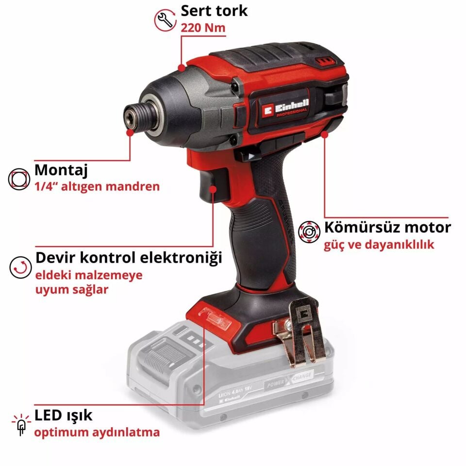 AKÜLÜ DARBELİ VİDALAMA220NM  TP-CI18/22 Li BL-Solo