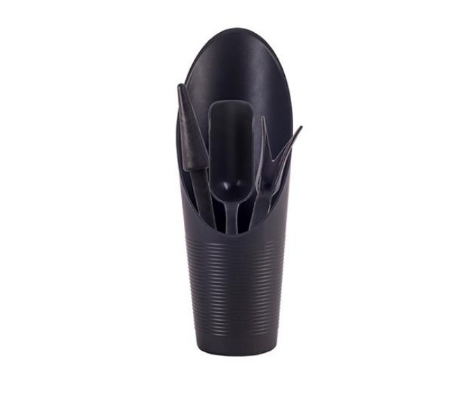 BİTKİ DİKİM SETİ 3LÜ ANTRASİT KÜREK ÇATAL ÇAPA