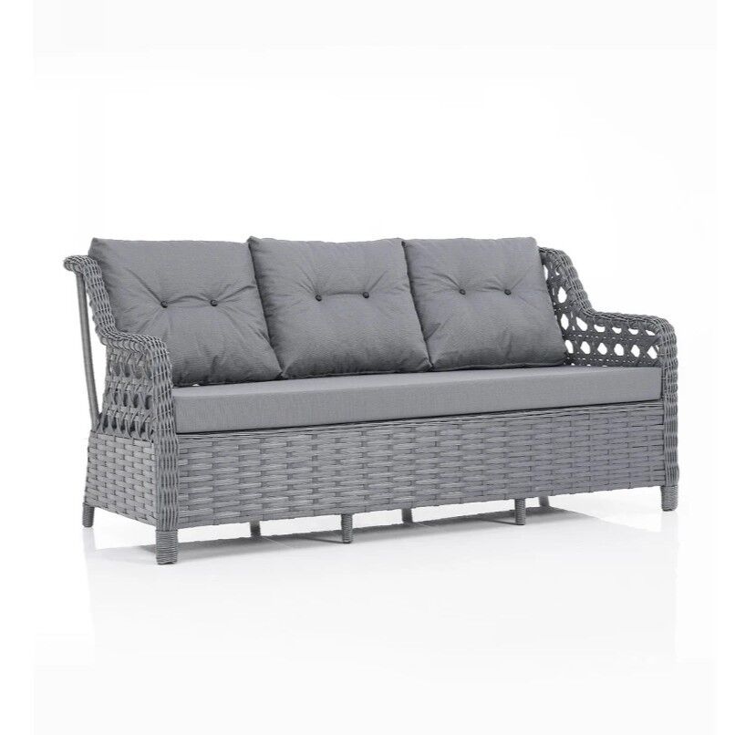 NET*/OTURMA GRUBU 3+1+1 PUFLU RATTAN EREN ANTRASİT