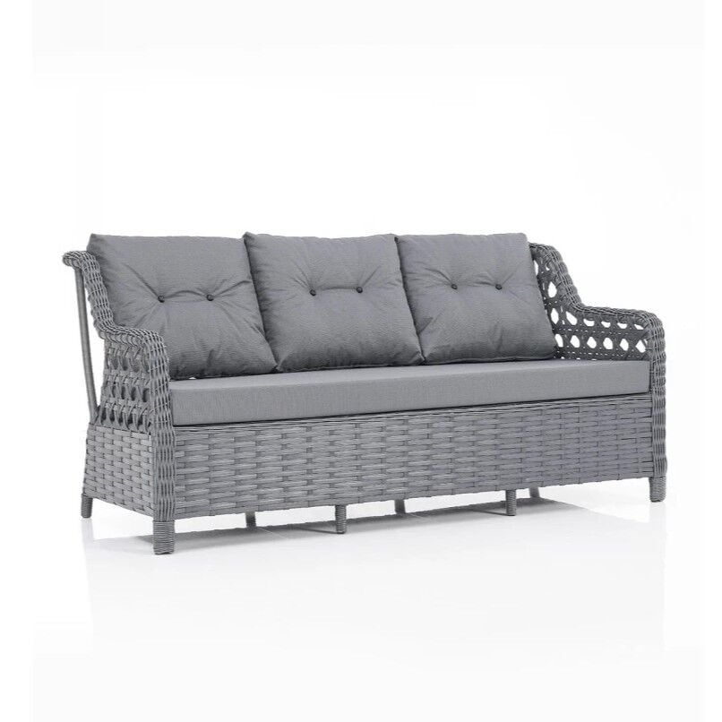 NET*/OTURMA GRUBU 3+1+1 PUFLU RATTAN EREN ANTRASİT