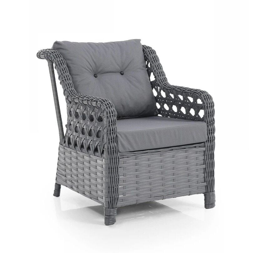 OTURMA GRUBU 3+1+1 PUFLU RATTAN EREN ANTRASİT
