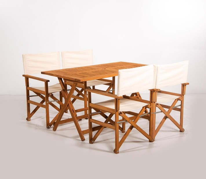 NET*/MASA SANDALYE SET KATLANIR REJİSÖR 4+1