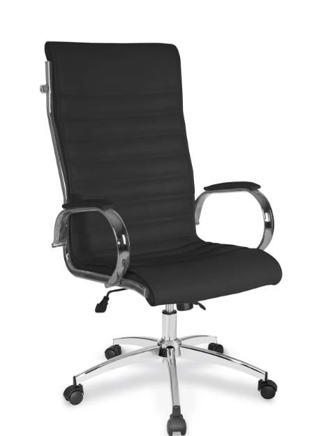 OFİS SANDALYESİ PATRON TEKERLEKLİ KROM DETAY