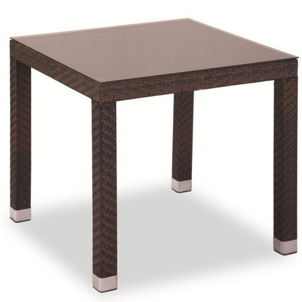 NET*/MASA KARE RATTAN PAMUKKALE CAM KOYU KAHVE