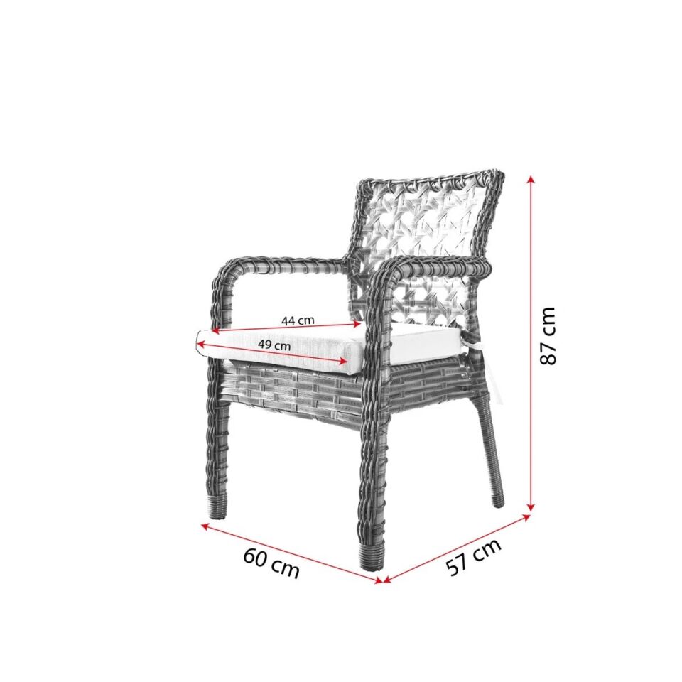 NET*/MASA SANDALYE TK. AYAZ 4 KİŞİLİK 90x90x75CM K