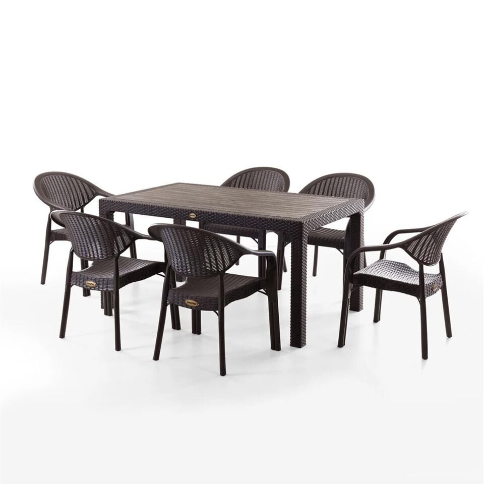 NET*/MASA SANDALYE TK. BAMBO 6 KİŞİLİK 150x90x75CM