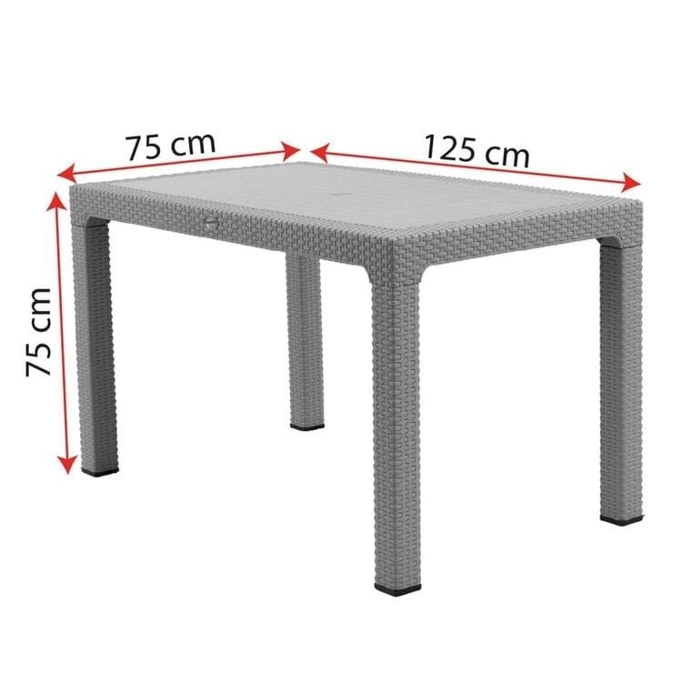 MASA SANDALYE TK. RATTAN EFES 4 KİŞİLİK SİYAH